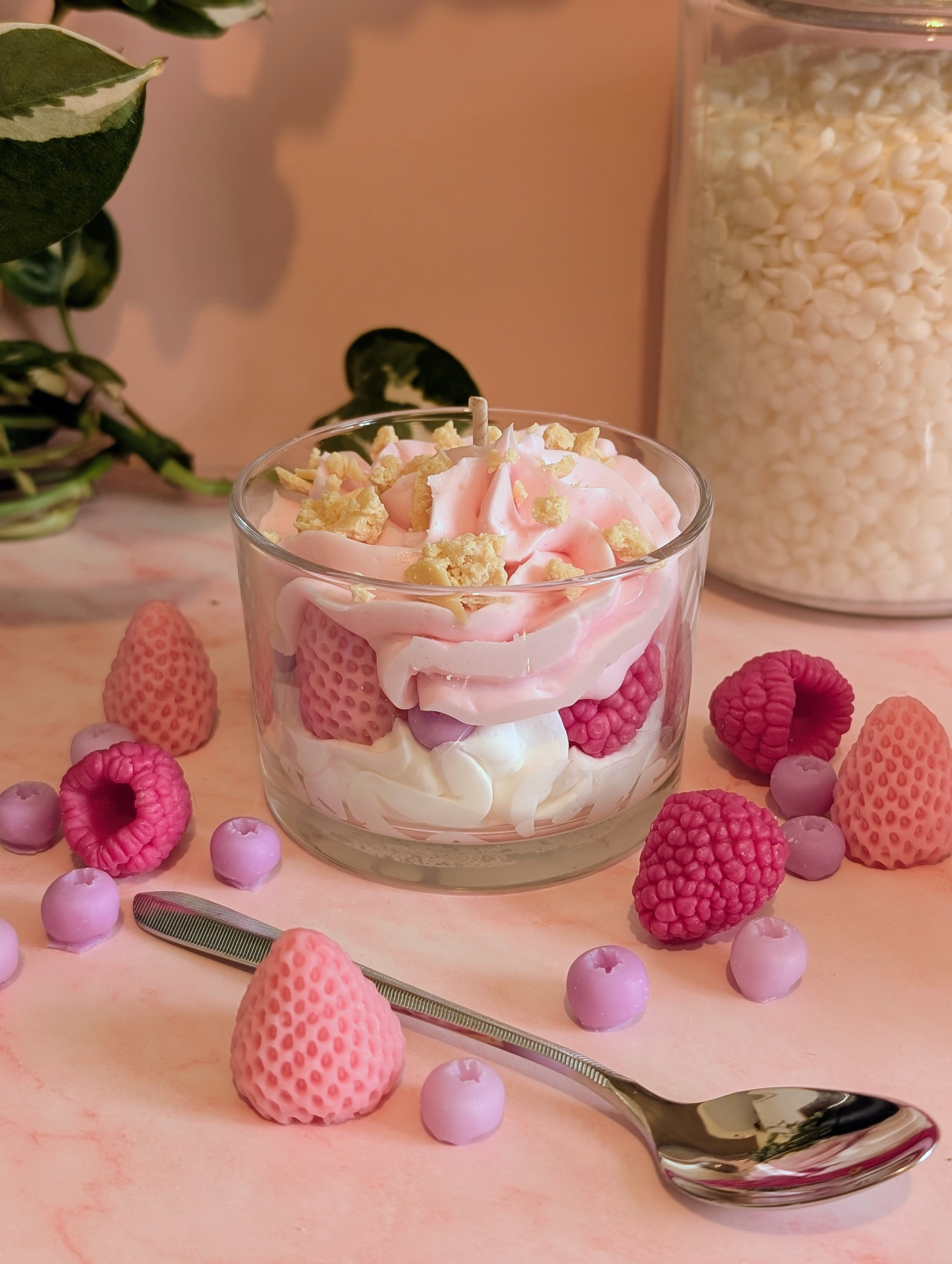 Bougie Milkshake fruits rouges