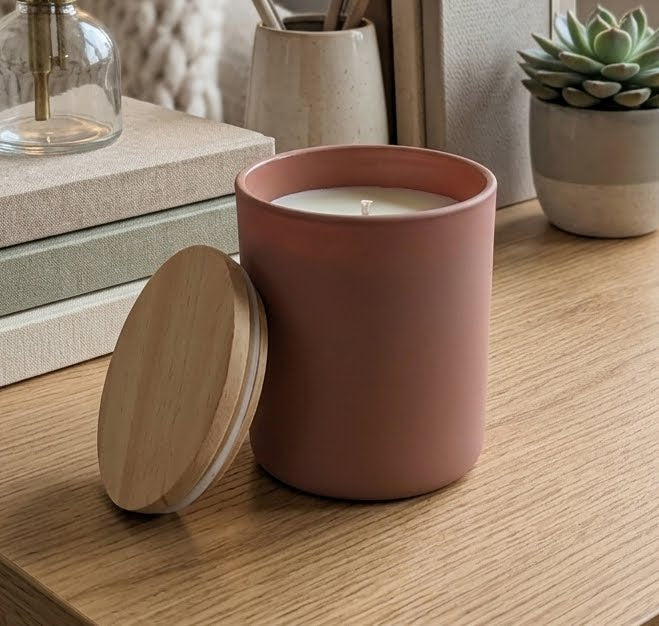 Bougie parfumée Édition Pot de pêche – Personnalisable & artisanale