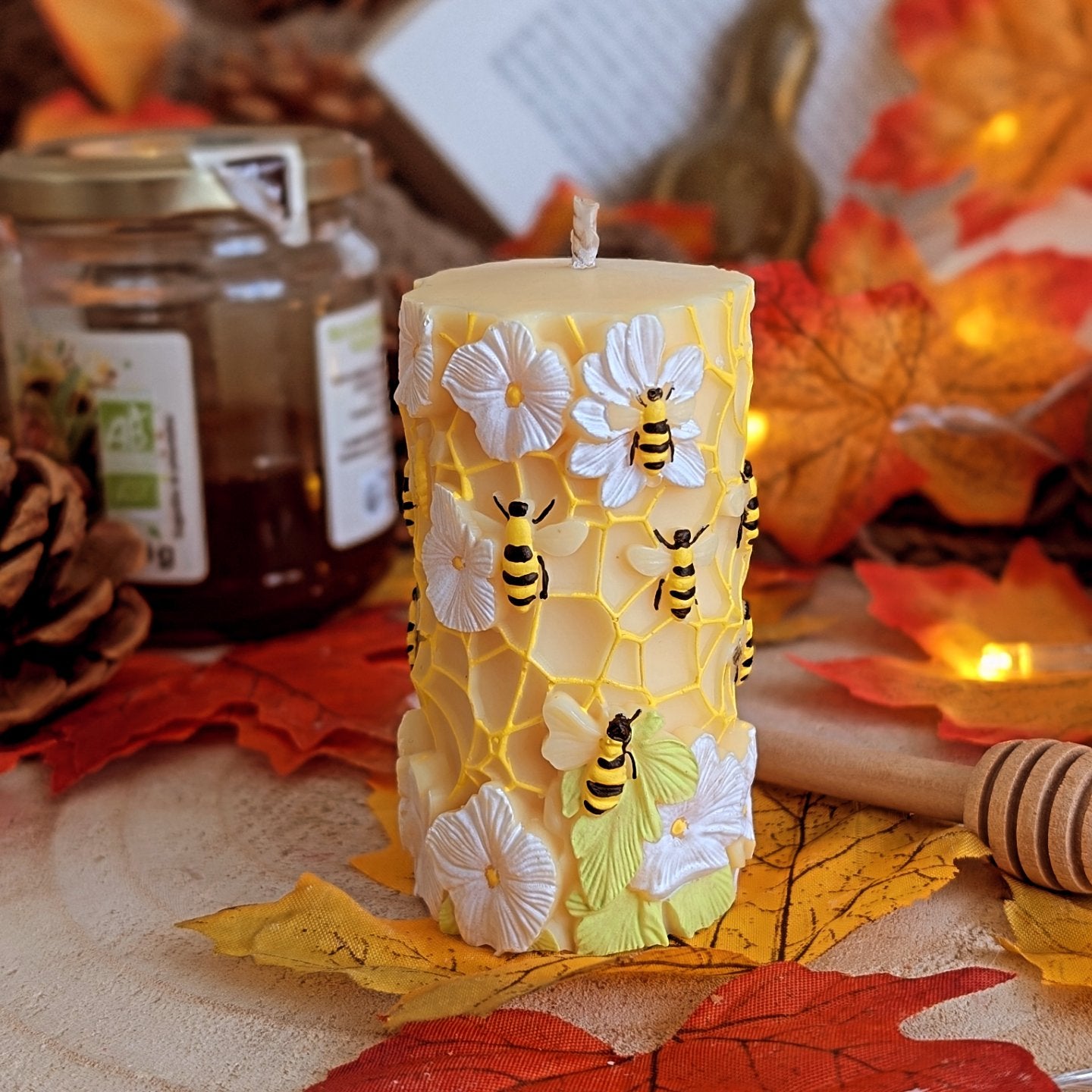 Bougie cire et miel