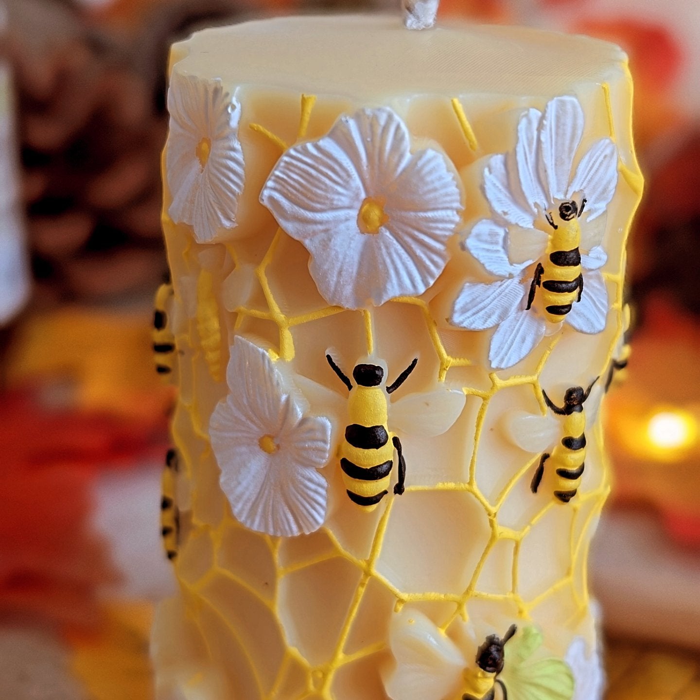 Bougie cire et miel