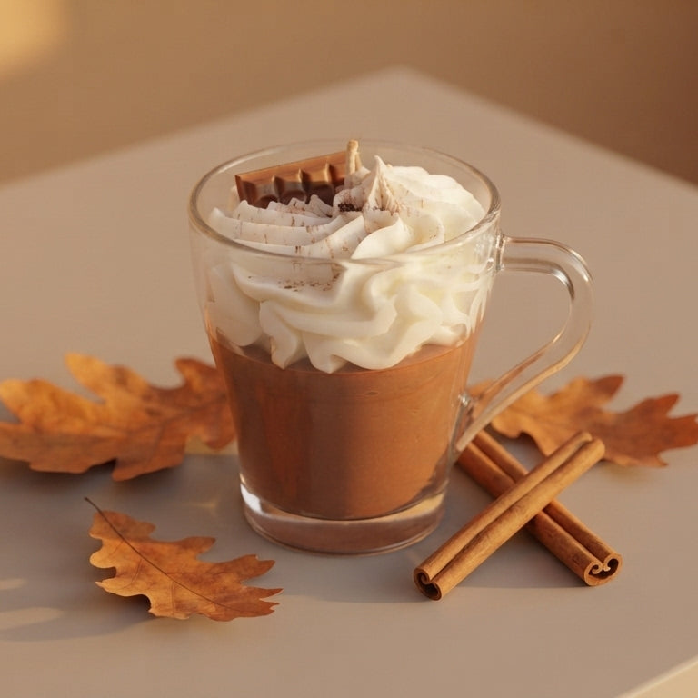 Bougie parfumée artisanale - Réconfort au coin du feu - Gourmande & chocolatée
