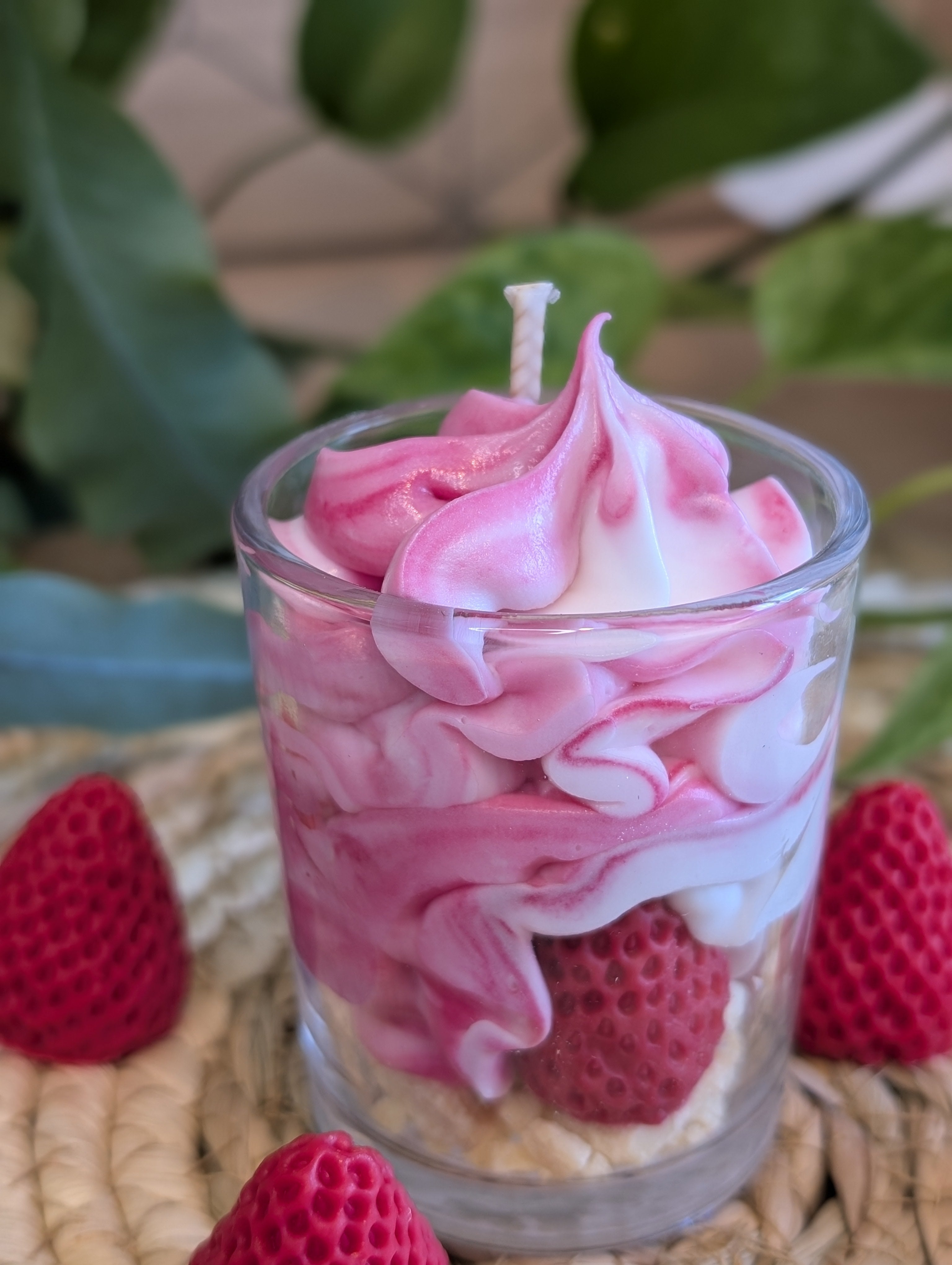Bougie délice de fraises