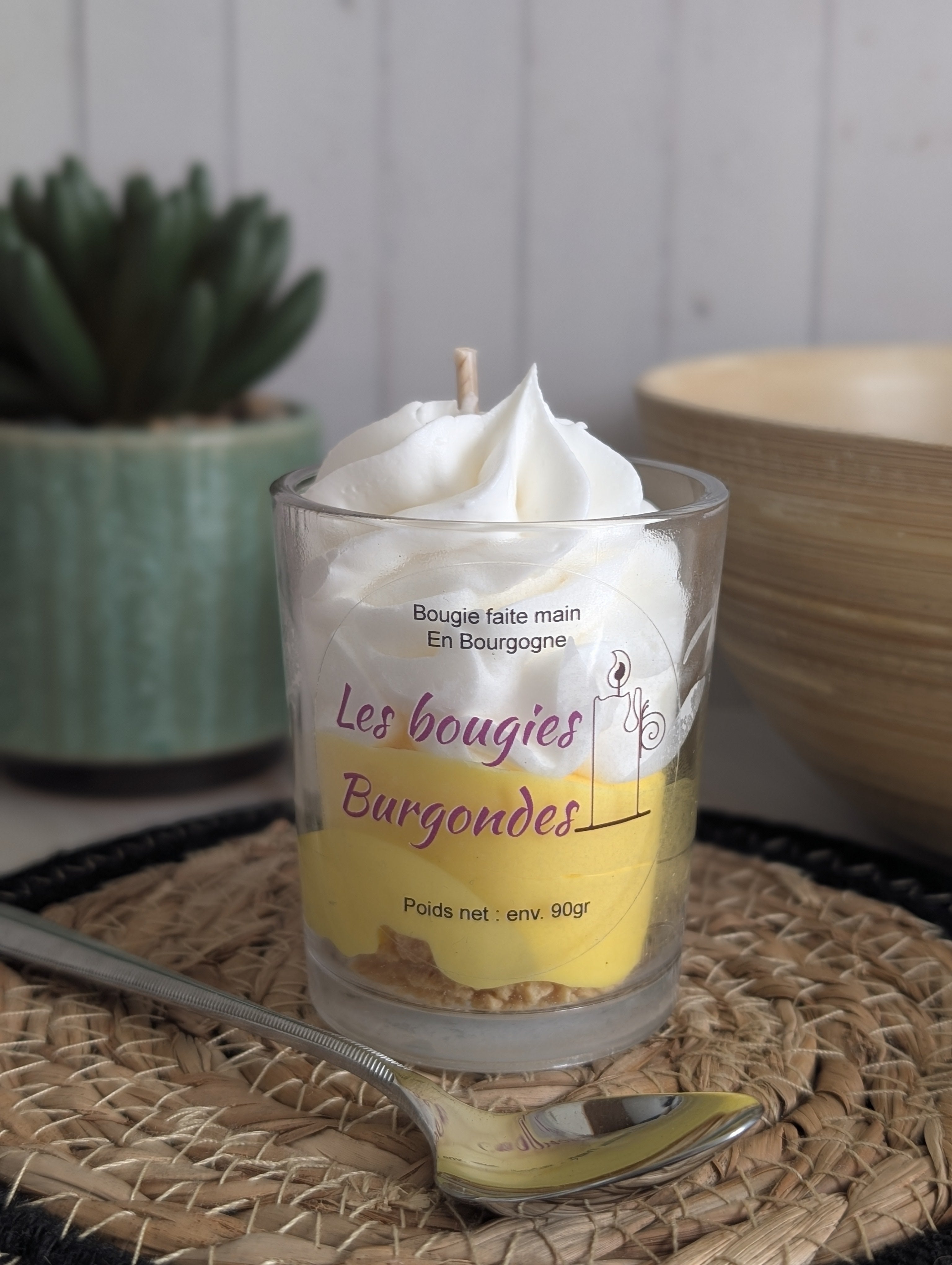 Bougie tarte citron meringuée