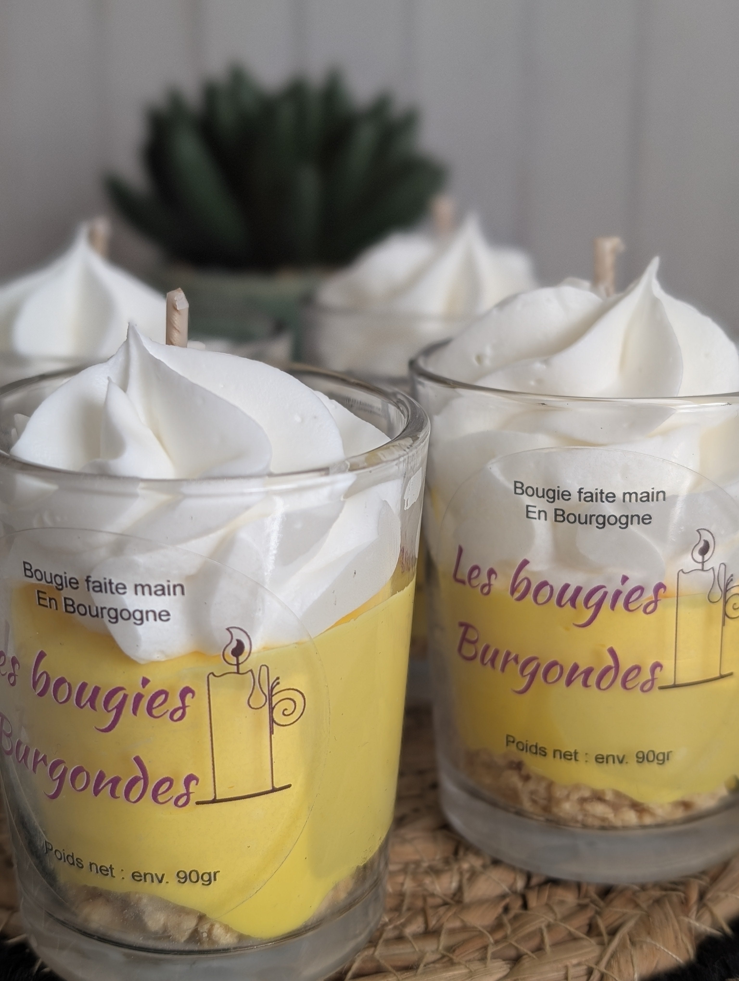 Bougie tarte citron meringuée