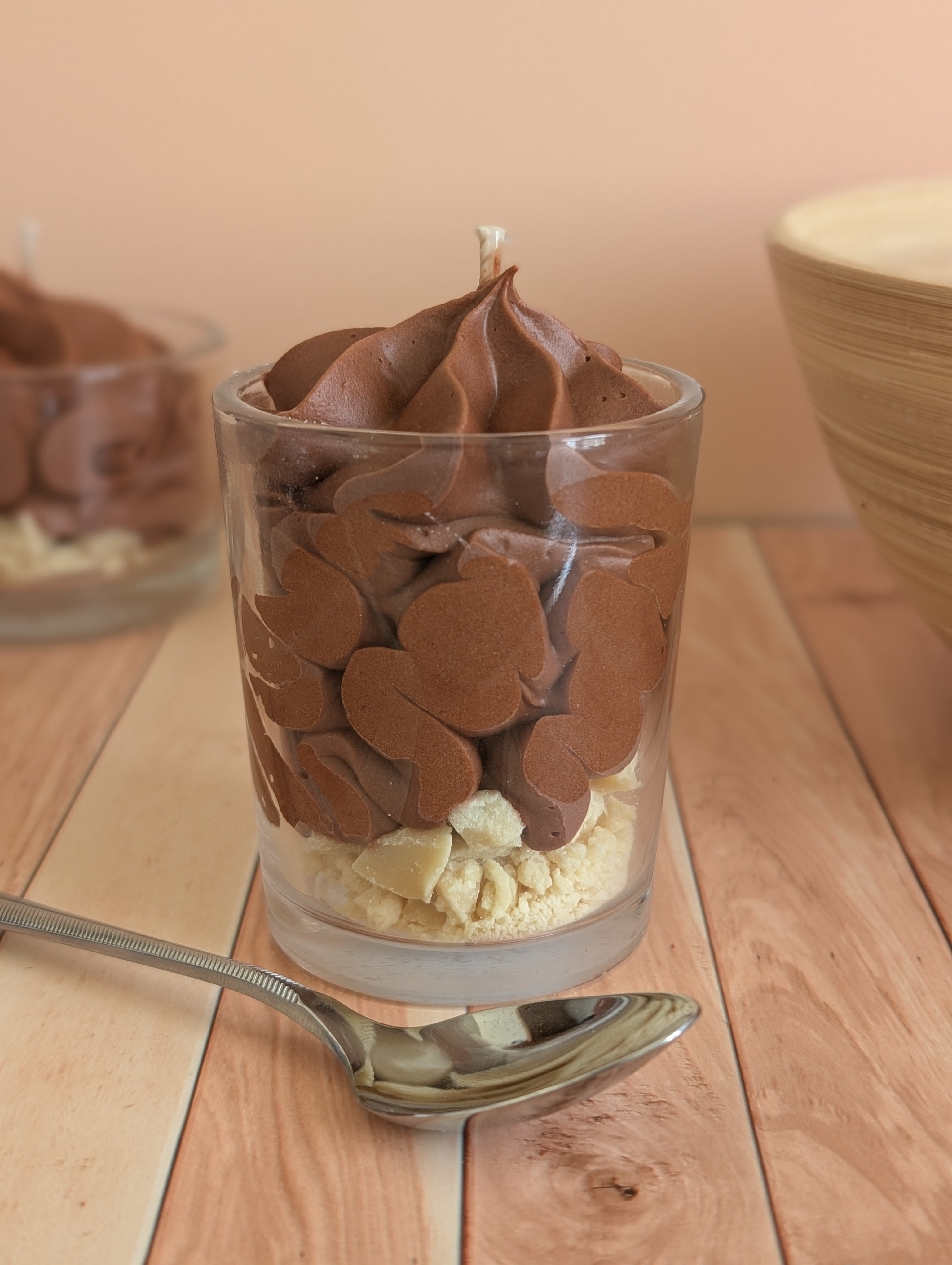 Bougie mousse au chocolat