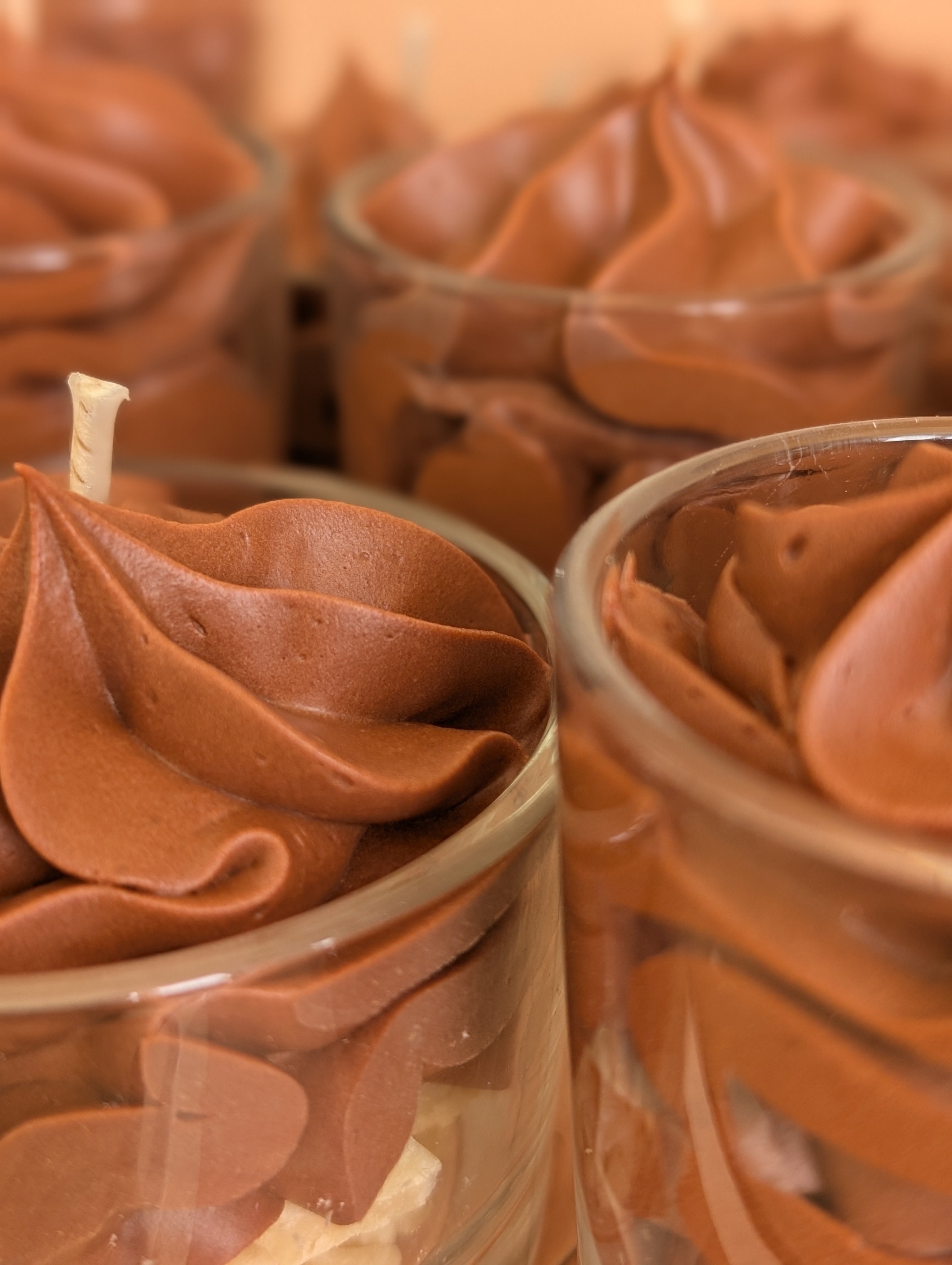 Bougie mousse au chocolat