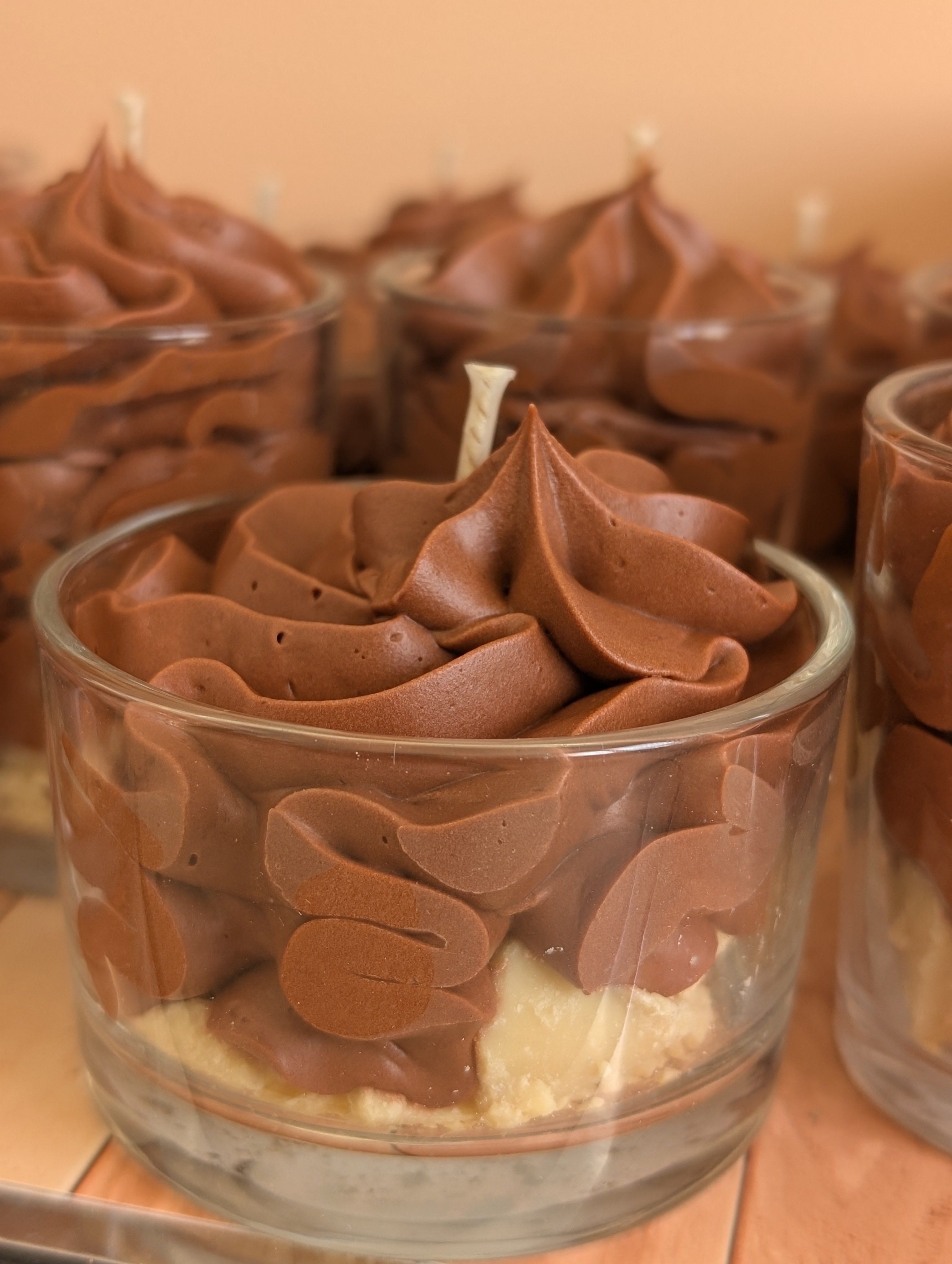 Bougie mousse au chocolat