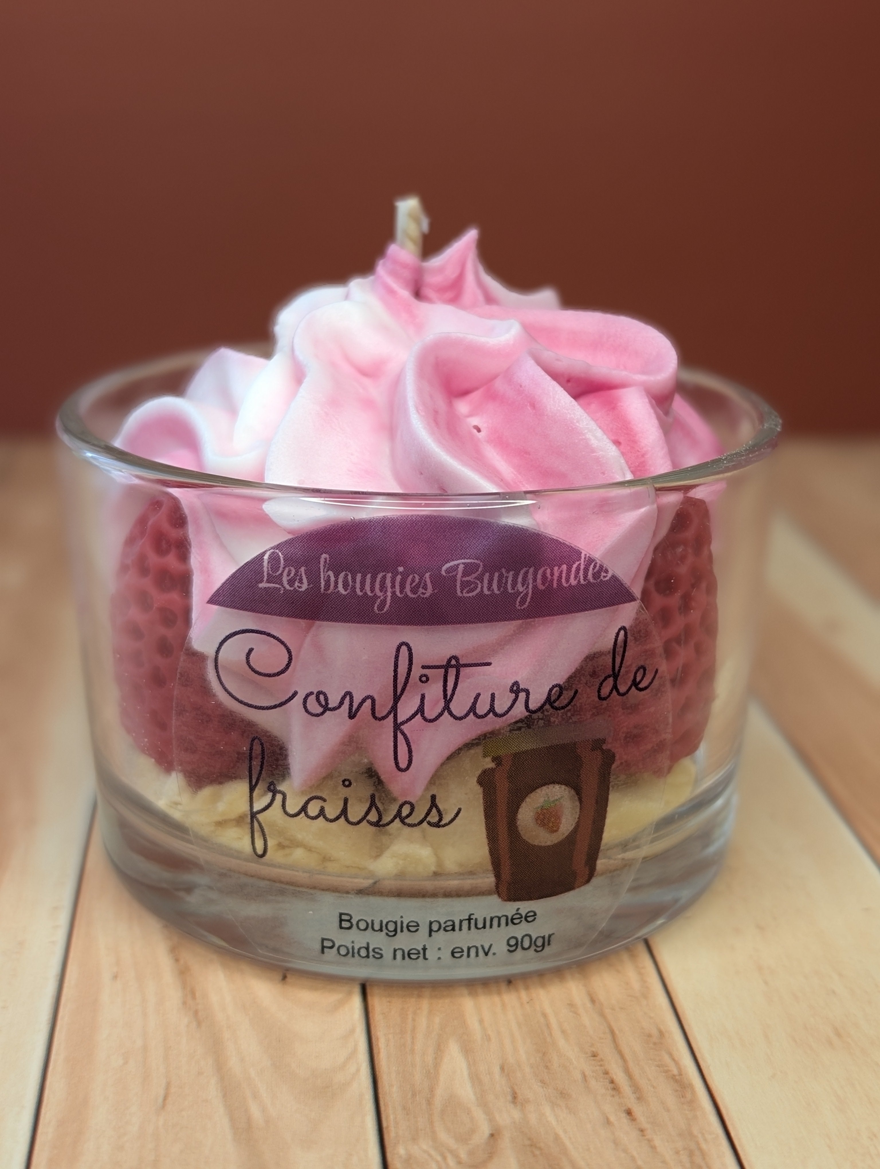 Bougie délice de fraises