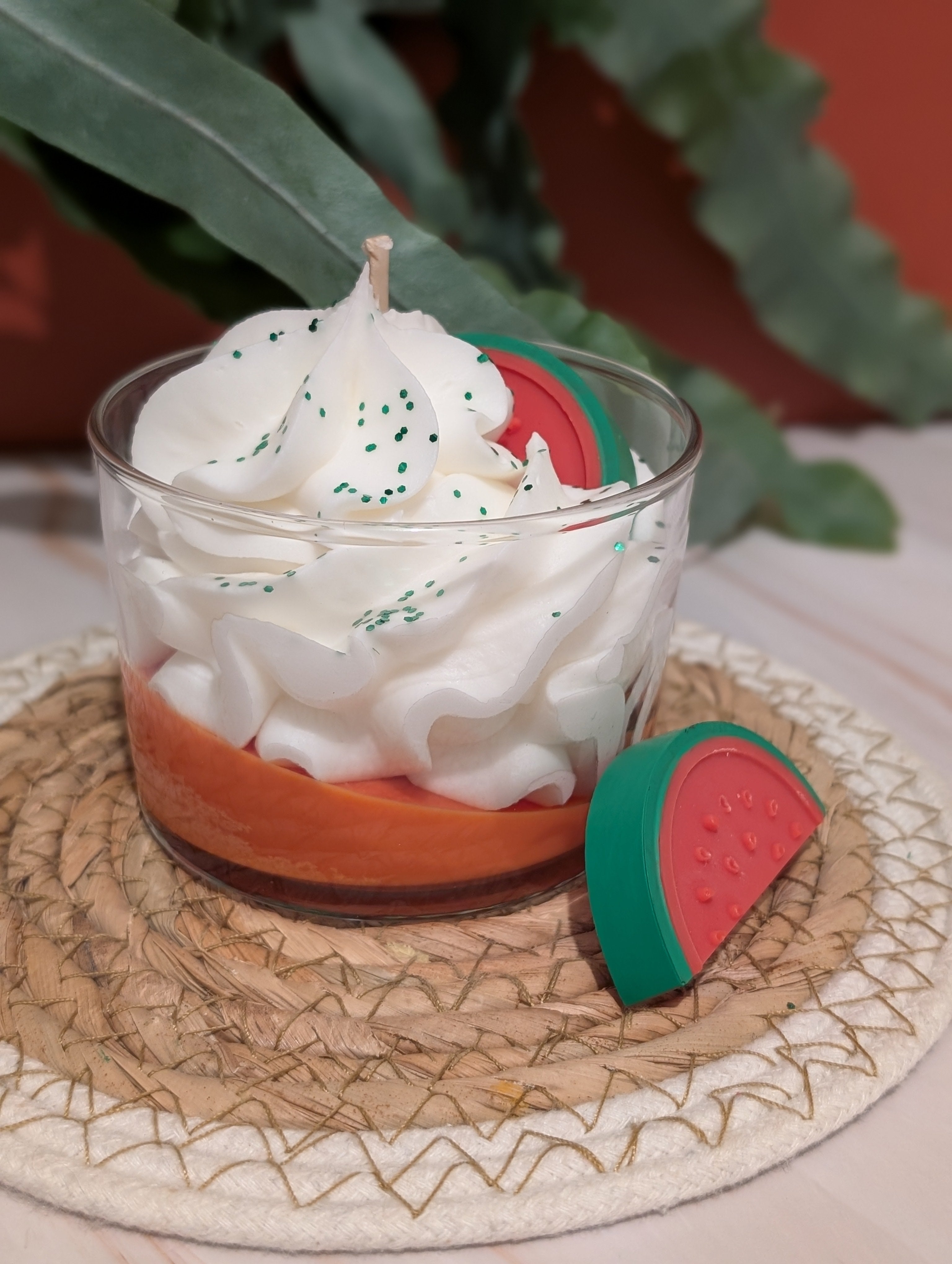 Bougie granité melon pastèque