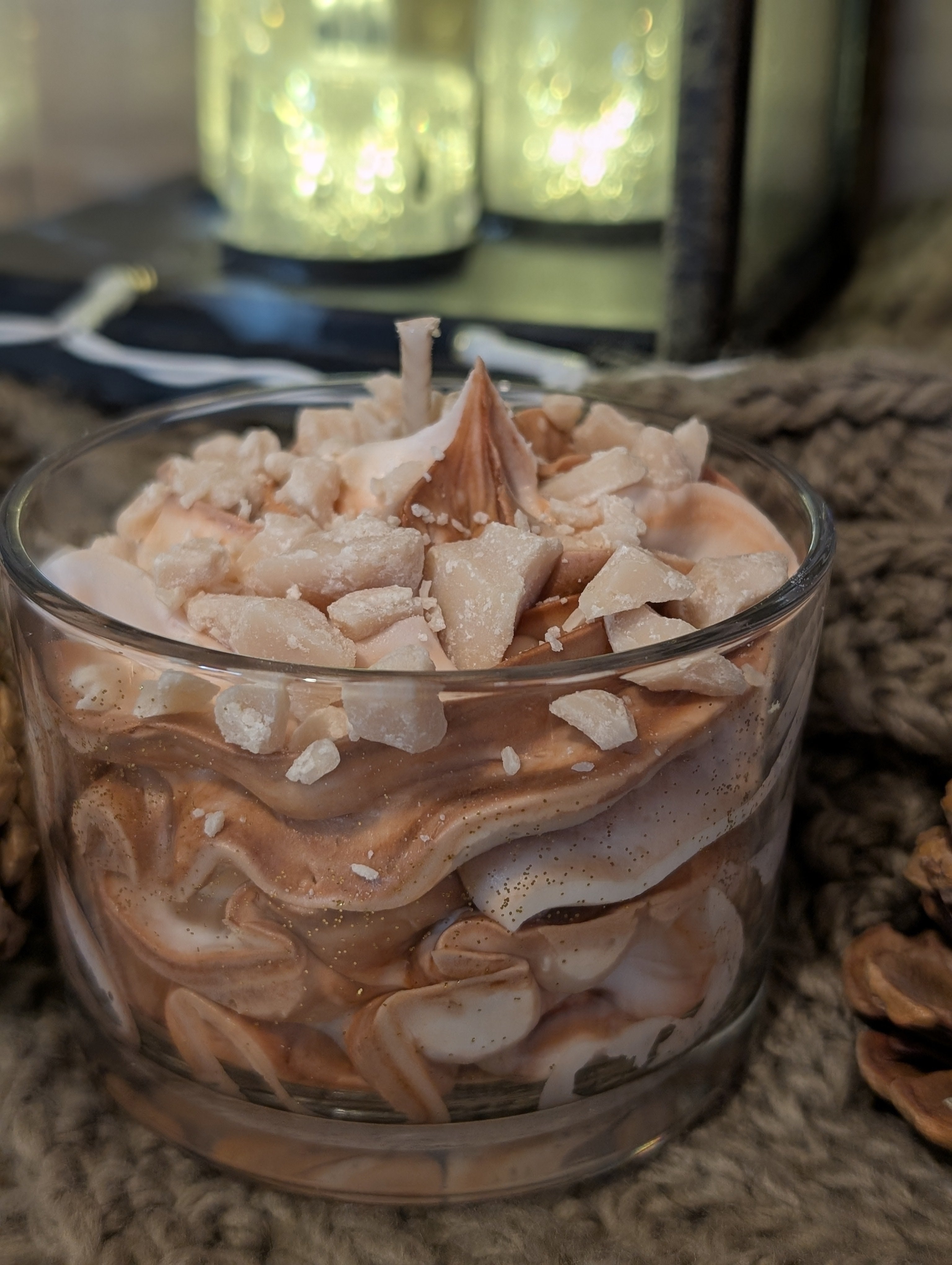 Bougie bûche pralin