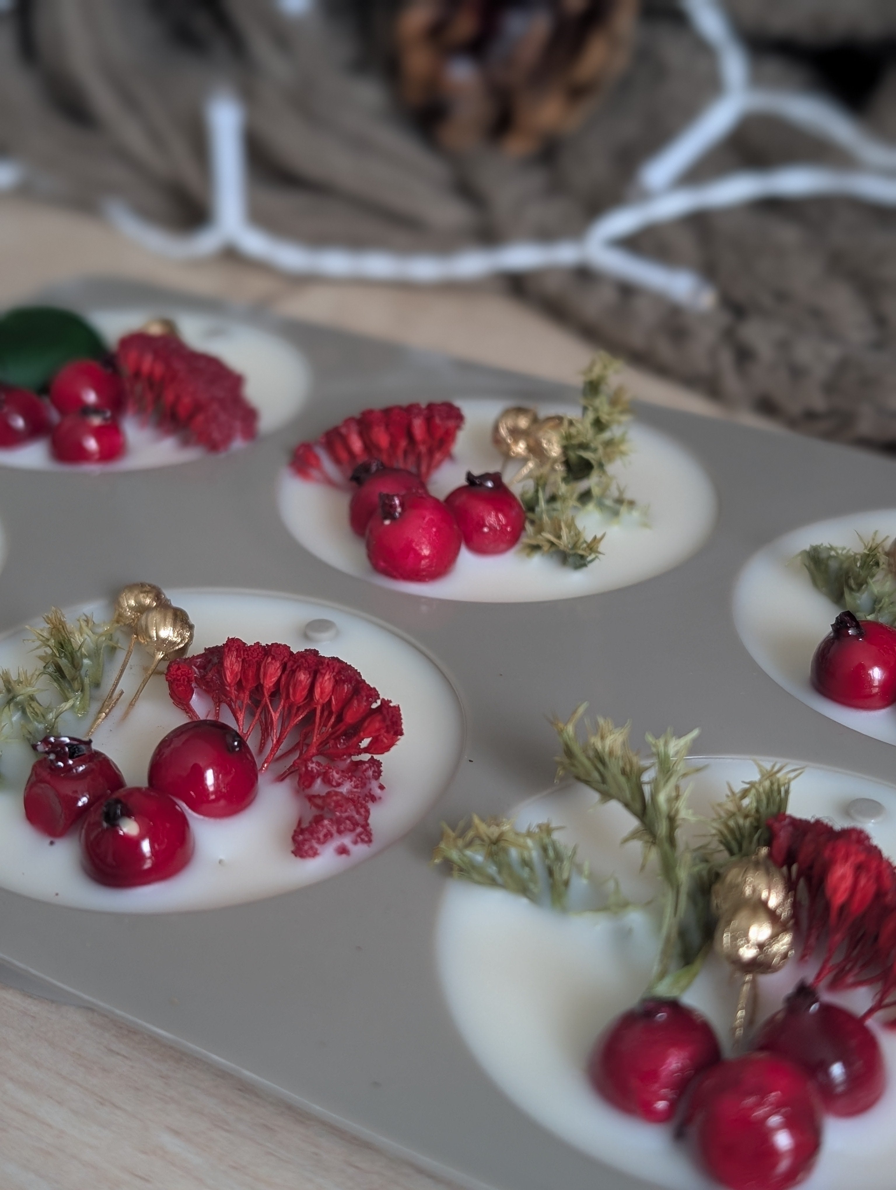 Décoration ronde parfumée pour sapin de noël