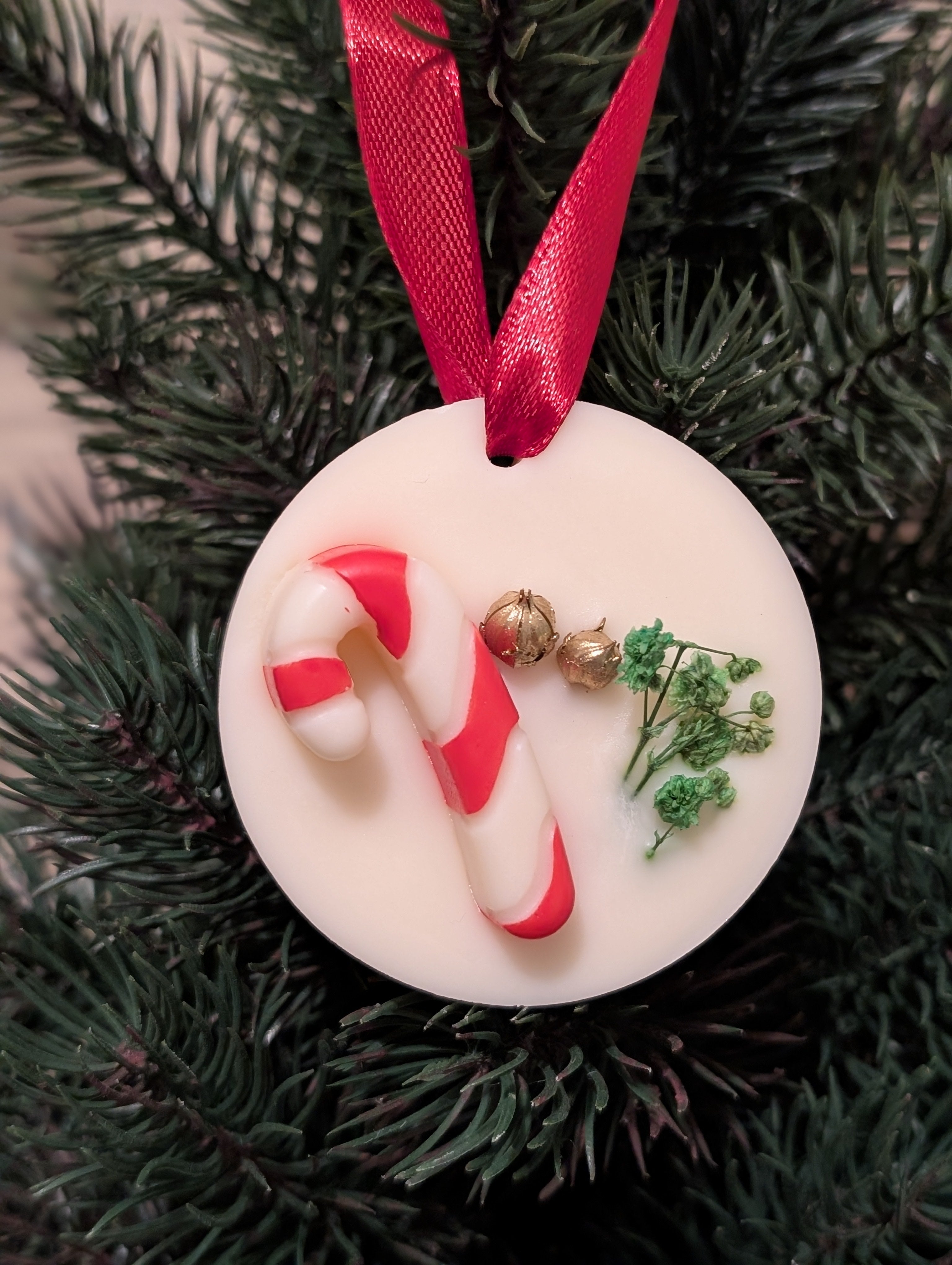 Décoration ronde parfumée pour sapin de noël