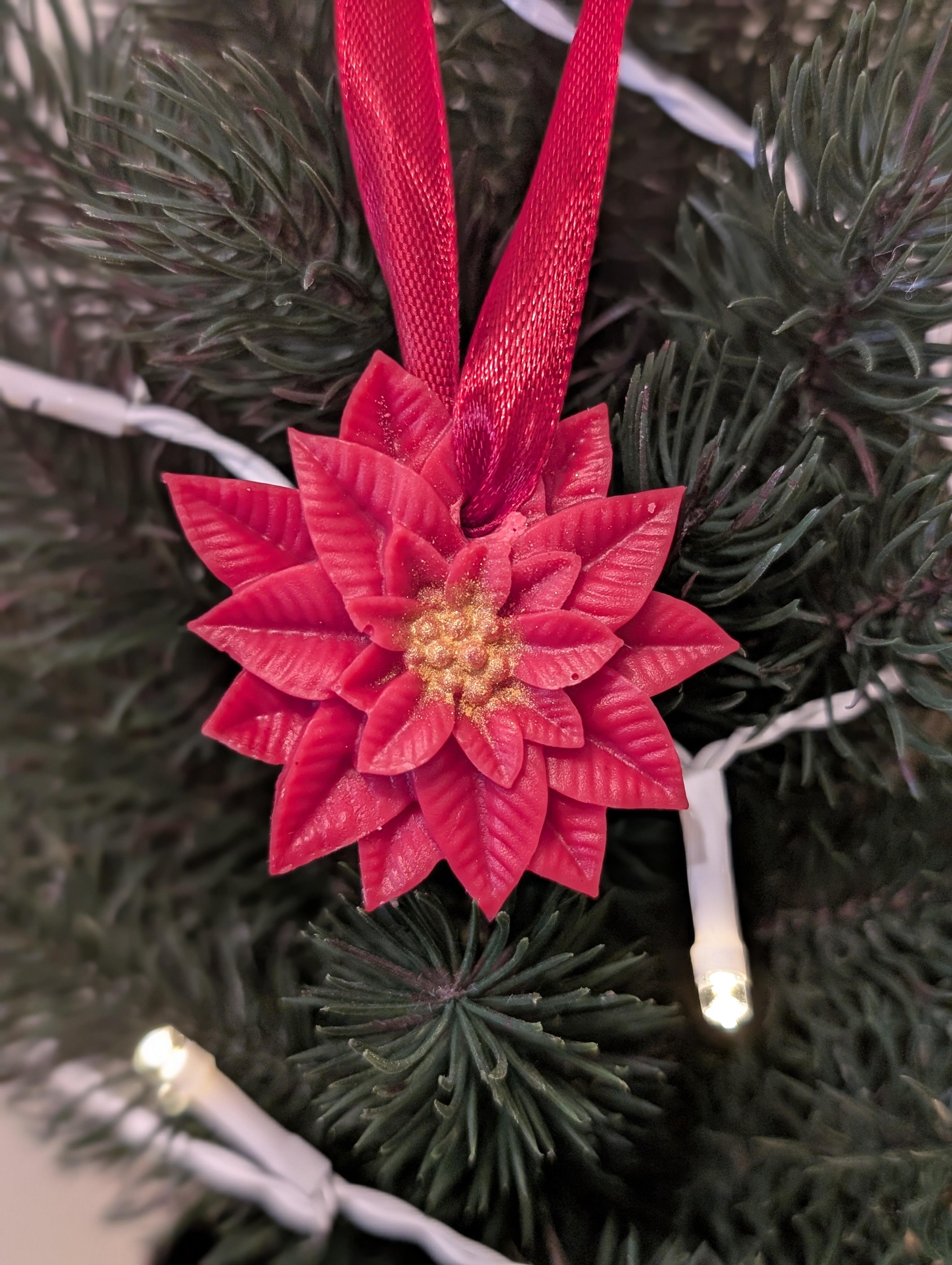 Décoration parfumée pour sapin - Poinsettia