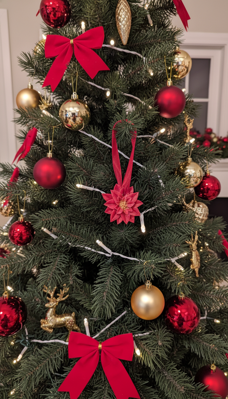 Décoration parfumée pour sapin - Poinsettia