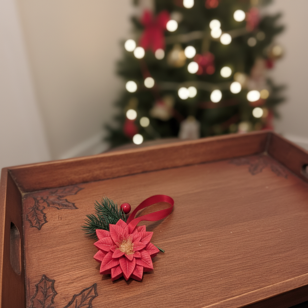 Décoration parfumée pour sapin - Poinsettia