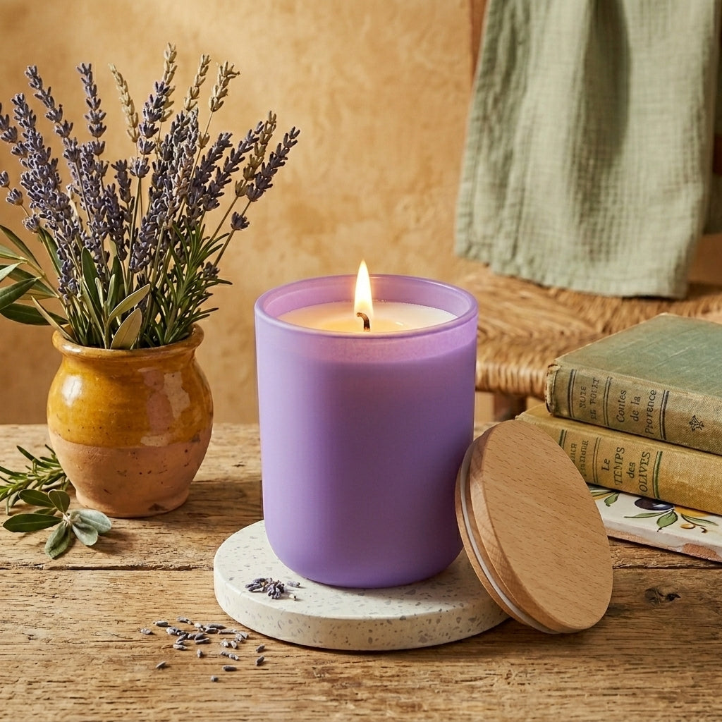 Bougie parfumée Édition Lavandou – Personnalisable & artisanale